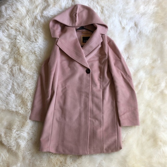 Sam Edelman Shawl Collar Hooded Coat in Blush 10 - Picture 4 of 8